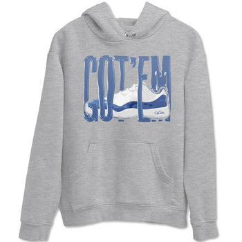 11s Diffused Blue Shirts To Match Jordans Wiggling Gotem sneaker match tees Air Jordan 11 Diffused Blue Tee SNRT Sneaker Release Tees unisex cotton Heather Grey 2 crew neck shirts