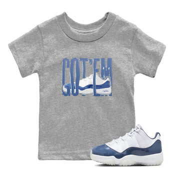 11s Diffused Blue Shirts To Match Jordans Wiggling Gotem sneaker match tees Air Jordan 11 Diffused Blue Tee SNRT Sneaker Release Tees Youth Baby Heather Grey 1 crew neck shirts