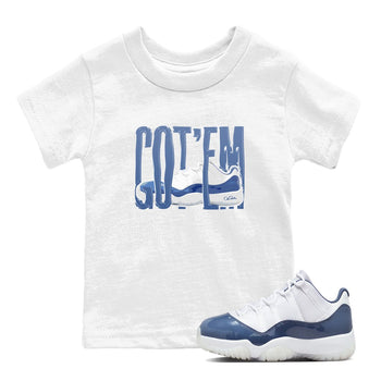 11s Diffused Blue Shirts To Match Jordans Wiggling Gotem sneaker match tees Air Jordan 11 Diffused Blue Tee SNRT Sneaker Release Tees Youth Baby White 1 crew neck shirts