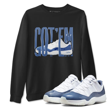 11s Diffused Blue Shirts To Match Jordans Wiggling Gotem sneaker match tees Air Jordan 11 Diffused Blue Tee SNRT Sneaker Release Tees unisex cotton Black 1 crew neck shirts