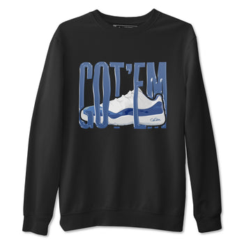 11s Diffused Blue Shirts To Match Jordans Wiggling Gotem sneaker match tees Air Jordan 11 Diffused Blue Tee SNRT Sneaker Release Tees unisex cotton Black 2 crew neck shirts