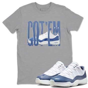 11s Diffused Blue Shirts To Match Jordans Wiggling Gotem sneaker match tees Air Jordan 11 Diffused Blue Tee SNRT Sneaker Release Tees unisex cotton Heather Grey 1 crew neck shirts