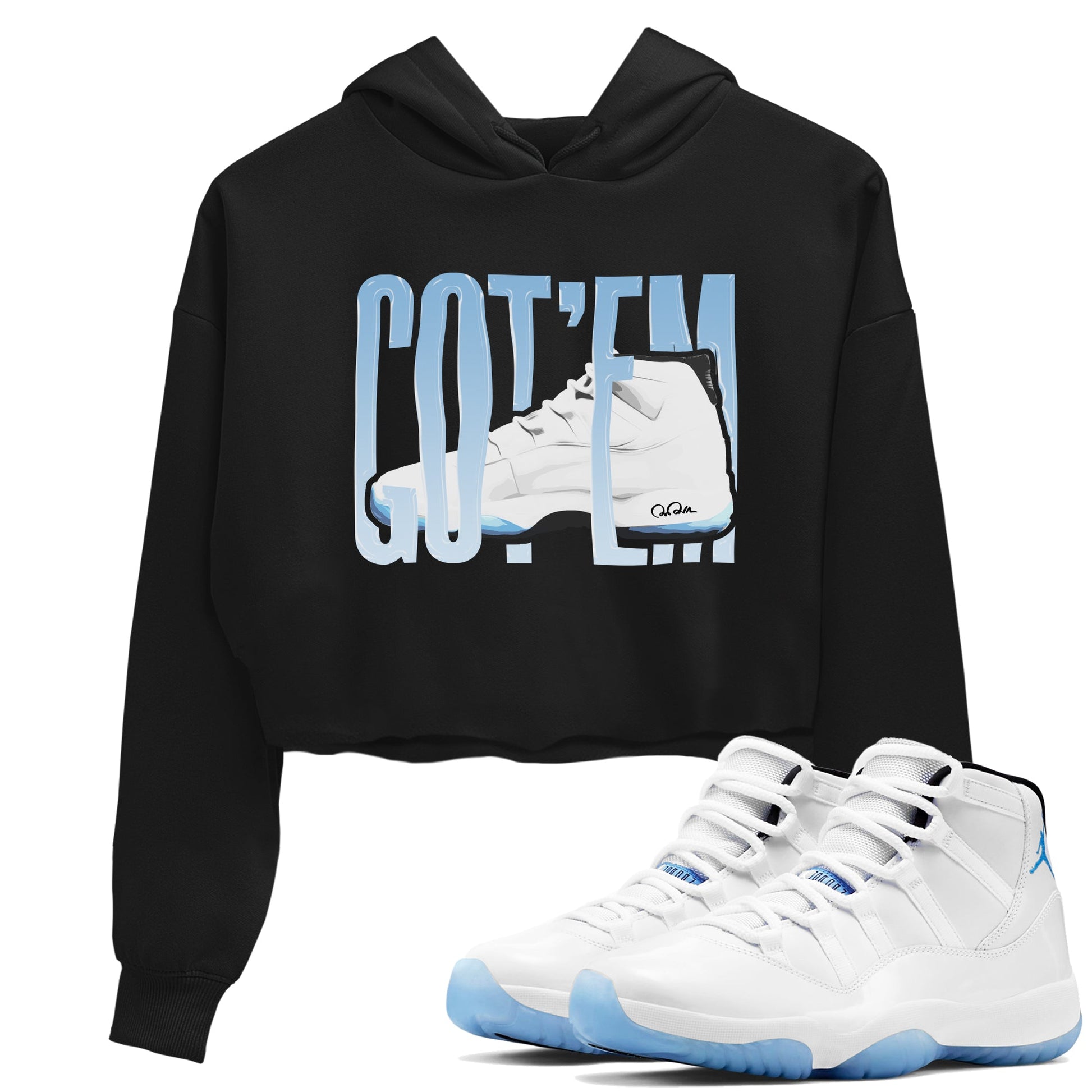 11s Retro Legend Blue shirts to match jordans Wiggling Gotem sneaker match tees Air Jordan 11 Legend Blue best t shirts to wear with jordans SNRT Sneaker Tees unisex cotton Black 1 crop tee