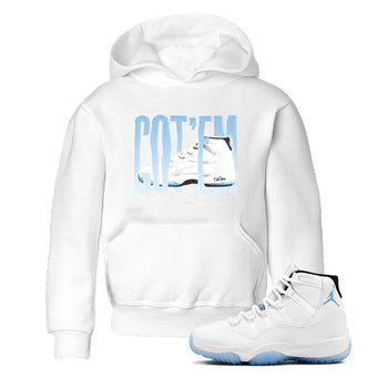 11s Retro Legend Blue shirts to match jordans Wiggling Gotem sneaker match tees Air Jordan 11 Legend Blue best t shirts to wear with jordans SNRT Sneaker Tees Youth Baby White 1 tee