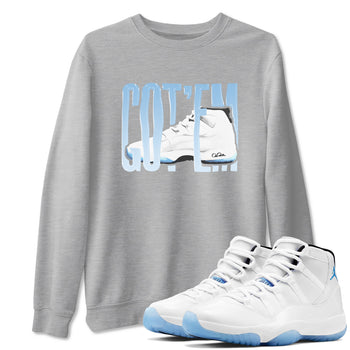 11s Retro Legend Blue shirts to match jordans Wiggling Gotem sneaker match tees Air Jordan 11 Legend Blue best t shirts to wear with jordans SNRT Sneaker Tees unisex cotton Heather Grey 1 shirts