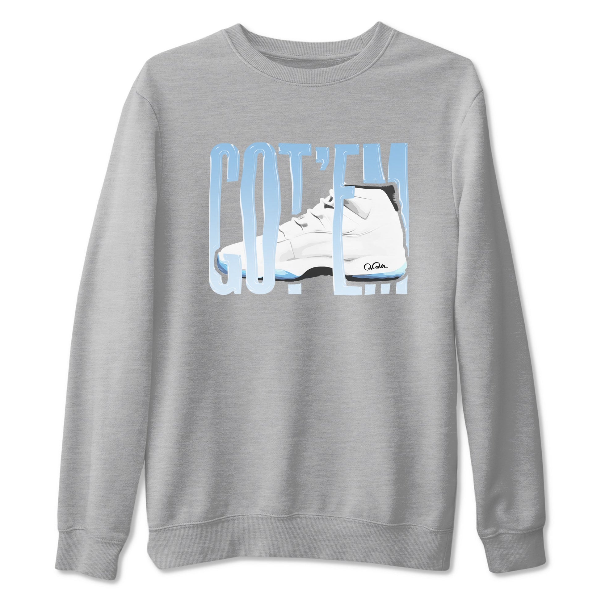 11s Retro Legend Blue shirts to match jordans Wiggling Gotem sneaker match tees Air Jordan 11 Legend Blue best t shirts to wear with jordans SNRT Sneaker Tees unisex cotton Heather Grey 2 shirts