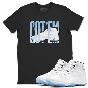 11s Retro Legend Blue shirts to match jordans Wiggling Gotem sneaker match tees Air Jordan 11 Legend Blue best t shirts to wear with jordans SNRT Sneaker Tees unisex cotton Black 1 shirts