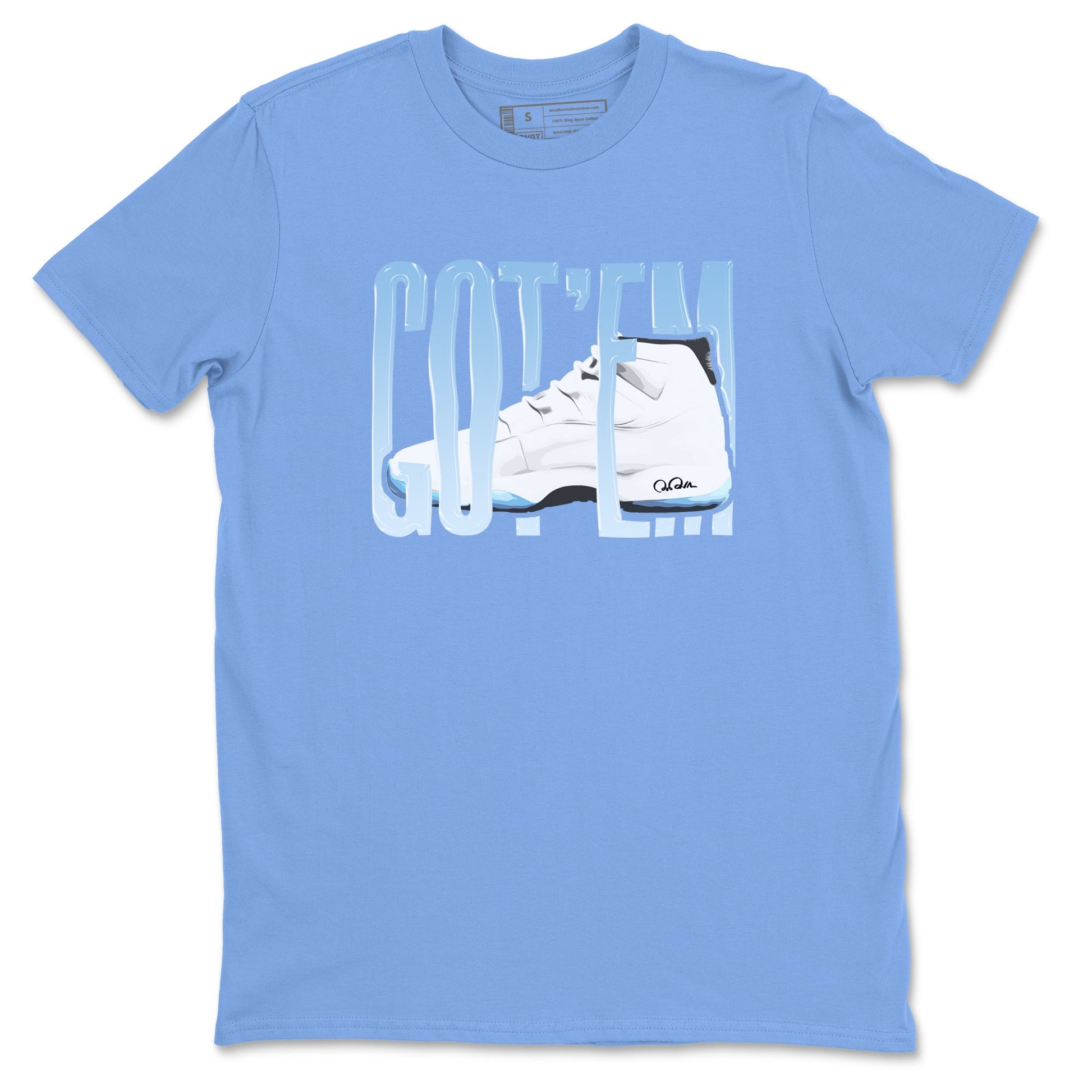 11s Retro Legend Blue shirts to match jordans Wiggling Gotem sneaker match tees Air Jordan 11 Legend Blue best t shirts to wear with jordans SNRT Sneaker Tees unisex cotton Carolina Blue 2 shirts