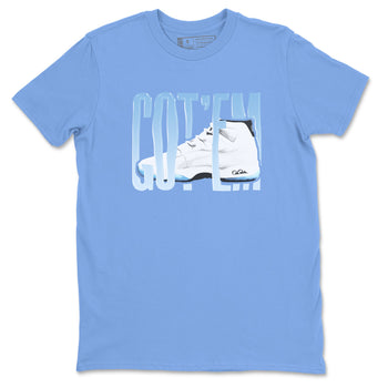 11s Retro Legend Blue shirts to match jordans Wiggling Gotem sneaker match tees Air Jordan 11 Legend Blue best t shirts to wear with jordans SNRT Sneaker Tees unisex cotton Carolina Blue 2 shirts