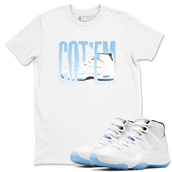 11s Retro Legend Blue shirts to match jordans Wiggling Gotem sneaker match tees Air Jordan 11 Legend Blue best t shirts to wear with jordans SNRT Sneaker Tees unisex cotton White 1 shirts