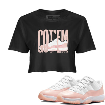 11s Legend Pink shirts to match jordans Wiggling Gotem sneaker match tees Air Jordan 11 Legend Pink SNRT Sneaker Tees streetwear brand Black 1 crop tee