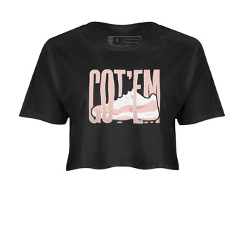 11s Legend Pink shirts to match jordans Wiggling Gotem sneaker match tees Air Jordan 11 Legend Pink SNRT Sneaker Tees streetwear brand Black 2 crop tee