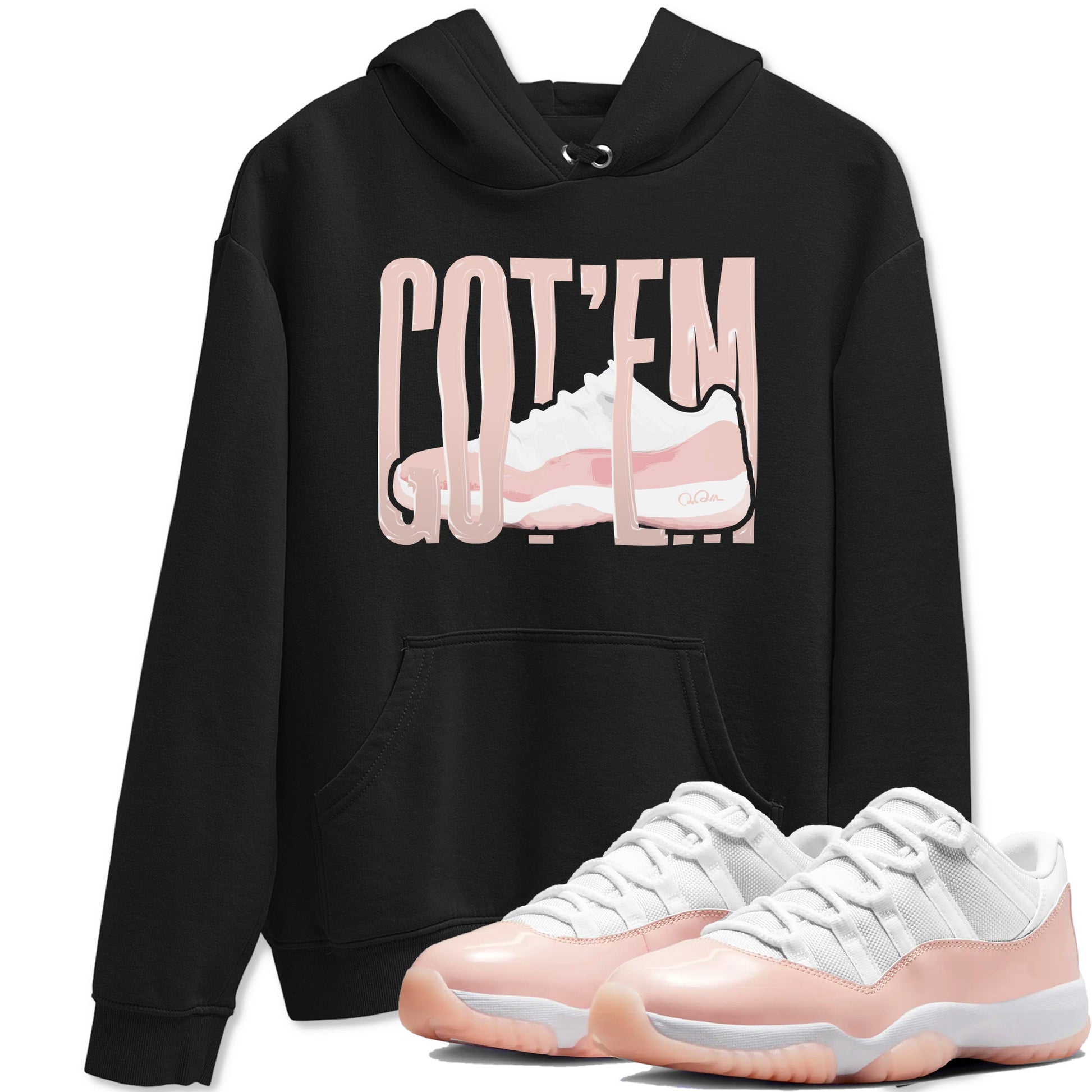 11s Legend Pink shirts to match jordans Wiggling Gotem sneaker match tees Air Jordan 11 Legend Pink SNRT Sneaker Tees streetwear brand Black 1 unisex cotton tee