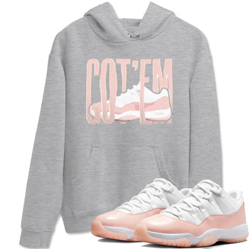 11s Legend Pink shirts to match jordans Wiggling Gotem sneaker match tees Air Jordan 11 Legend Pink SNRT Sneaker Tees streetwear brand Heather Grey 1 unisex cotton tee