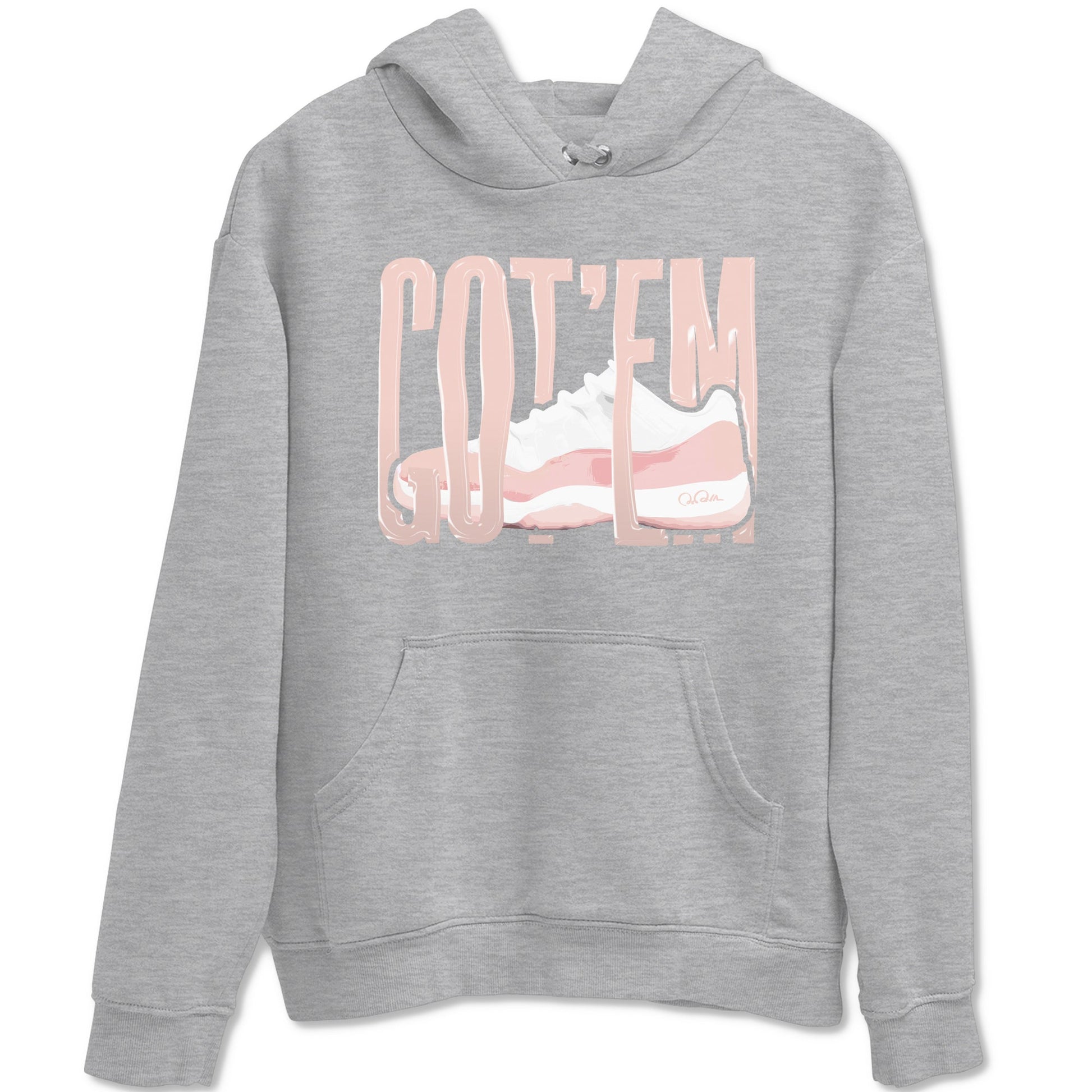 11s Legend Pink shirts to match jordans Wiggling Gotem sneaker match tees Air Jordan 11 Legend Pink SNRT Sneaker Tees streetwear brand Heather Grey 2 unisex cotton tee