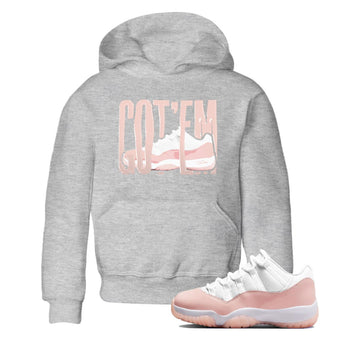11s Legend Pink shirts to match jordans Wiggling Gotem sneaker match tees Air Jordan 11 Legend Pink SNRT Sneaker Tees streetwear brand Baby and Youth Heather Grey 1 cotton tee