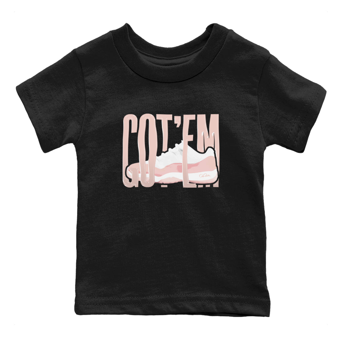 11s Legend Pink shirts to match jordans Wiggling Gotem sneaker match tees Air Jordan 11 Legend Pink SNRT Sneaker Tees streetwear brand Baby and Youth Black 2 cotton tee