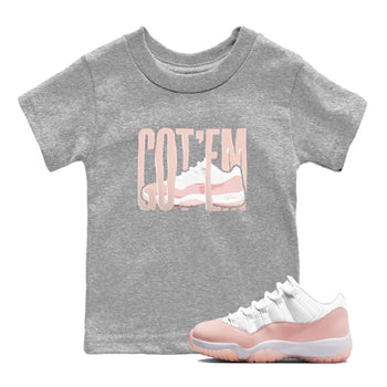11s Legend Pink shirts to match jordans Wiggling Gotem sneaker match tees Air Jordan 11 Legend Pink SNRT Sneaker Tees streetwear brand Baby and Youth Heather Grey 1 cotton tee