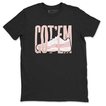 11s Legend Pink shirts to match jordans Wiggling Gotem sneaker match tees Air Jordan 11 Legend Pink SNRT Sneaker Tees streetwear brand Black 2 unisex cotton tee