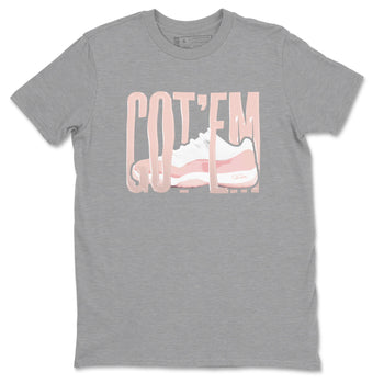 11s Legend Pink shirts to match jordans Wiggling Gotem sneaker match tees Air Jordan 11 Legend Pink SNRT Sneaker Tees streetwear brand Heather Grey 2 unisex cotton tee