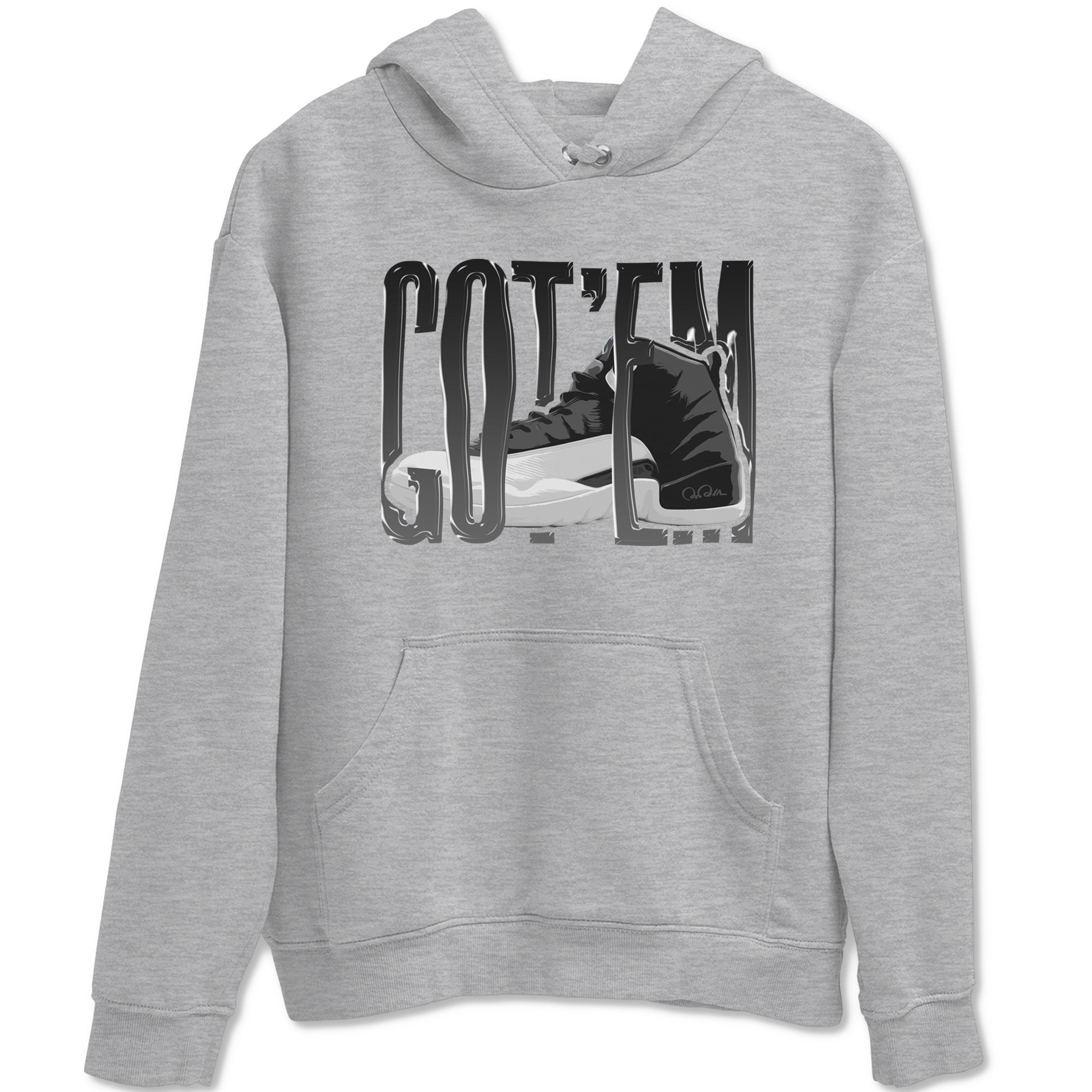 12s Black Wolf Grey shirts to match jordans Wiggling Gotem sneaker match tees Air Jordan 12 Barons match shoes to clothes SNRT Sneaker Tees unisex cotton Heather Grey 2 shirts