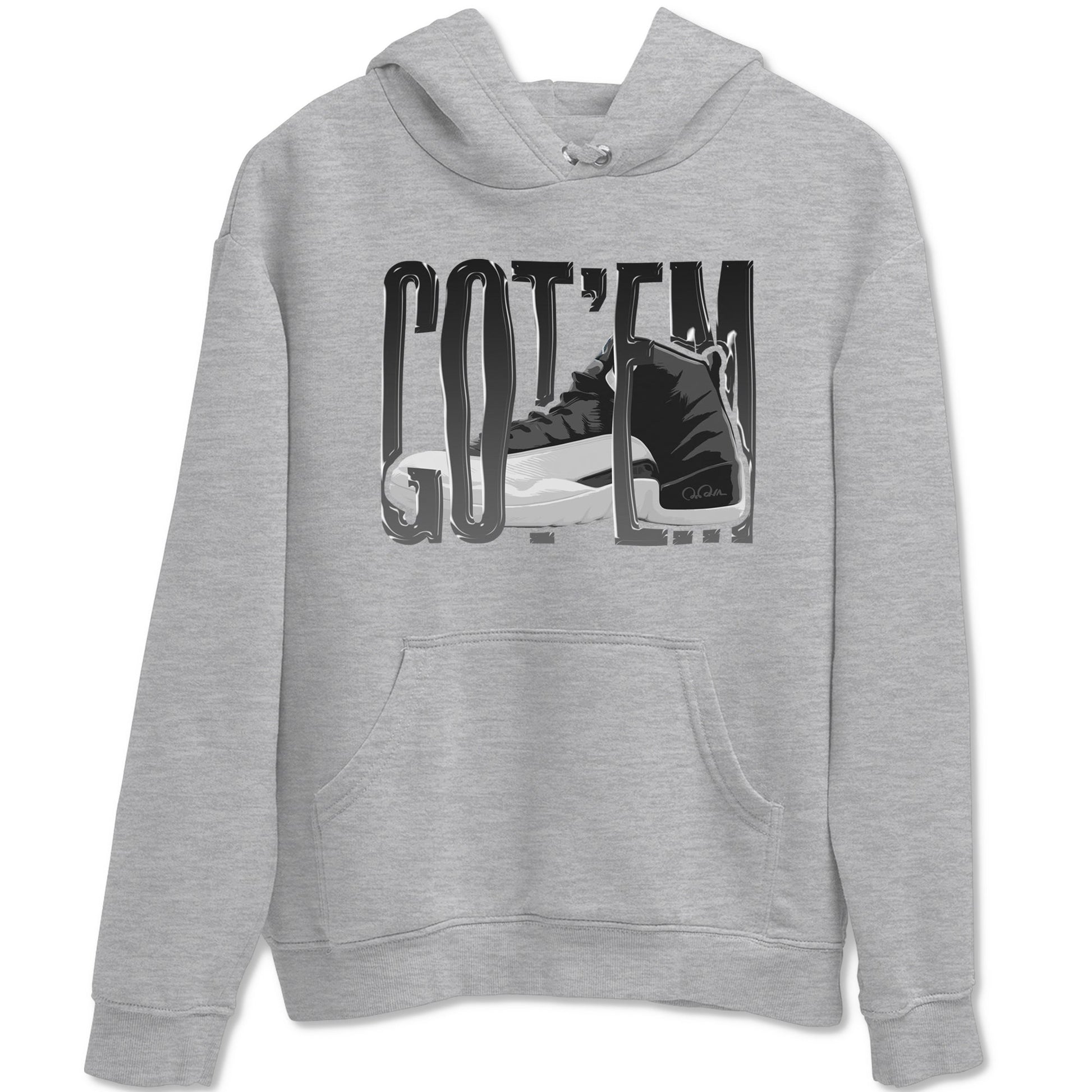 12s Black Wolf Grey shirts to match jordans Wiggling Gotem sneaker match tees Air Jordan 12 Barons match shoes to clothes SNRT Sneaker Tees unisex cotton Heather Grey 2 shirts