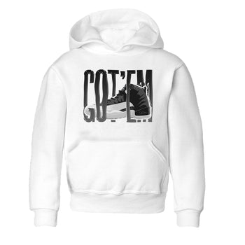 12s Black Wolf Grey shirts to match jordans Wiggling Gotem sneaker match tees Air Jordan 12 Barons match shoes to clothes SNRT Sneaker Tees Youth Baby White 2 tee