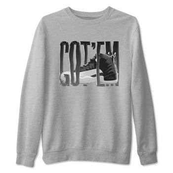 12s Black Wolf Grey shirts to match jordans Wiggling Gotem sneaker match tees Air Jordan 12 Barons match shoes to clothes SNRT Sneaker Tees unisex cotton Heather Grey 2 shirts