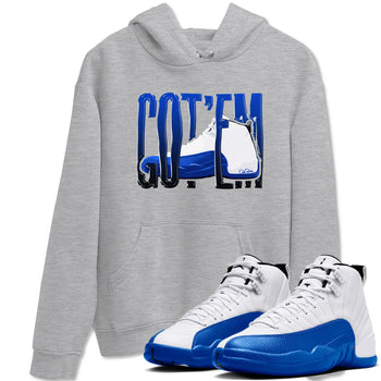 12s Blueberry shirts to match jordans Wiggling Gotem best t shirts to wear with jordans AJ12 White and Game Royal match shoes to clothes SNRT Sneaker Tees unisex cotton Heather Grey 1 shirts