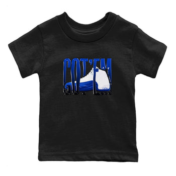 12s Blueberry shirts to match jordans Wiggling Gotem best t shirts to wear with jordans AJ12 White and Game Royal match shoes to clothes SNRT Sneaker Tees Youth Baby Black 2 tee
