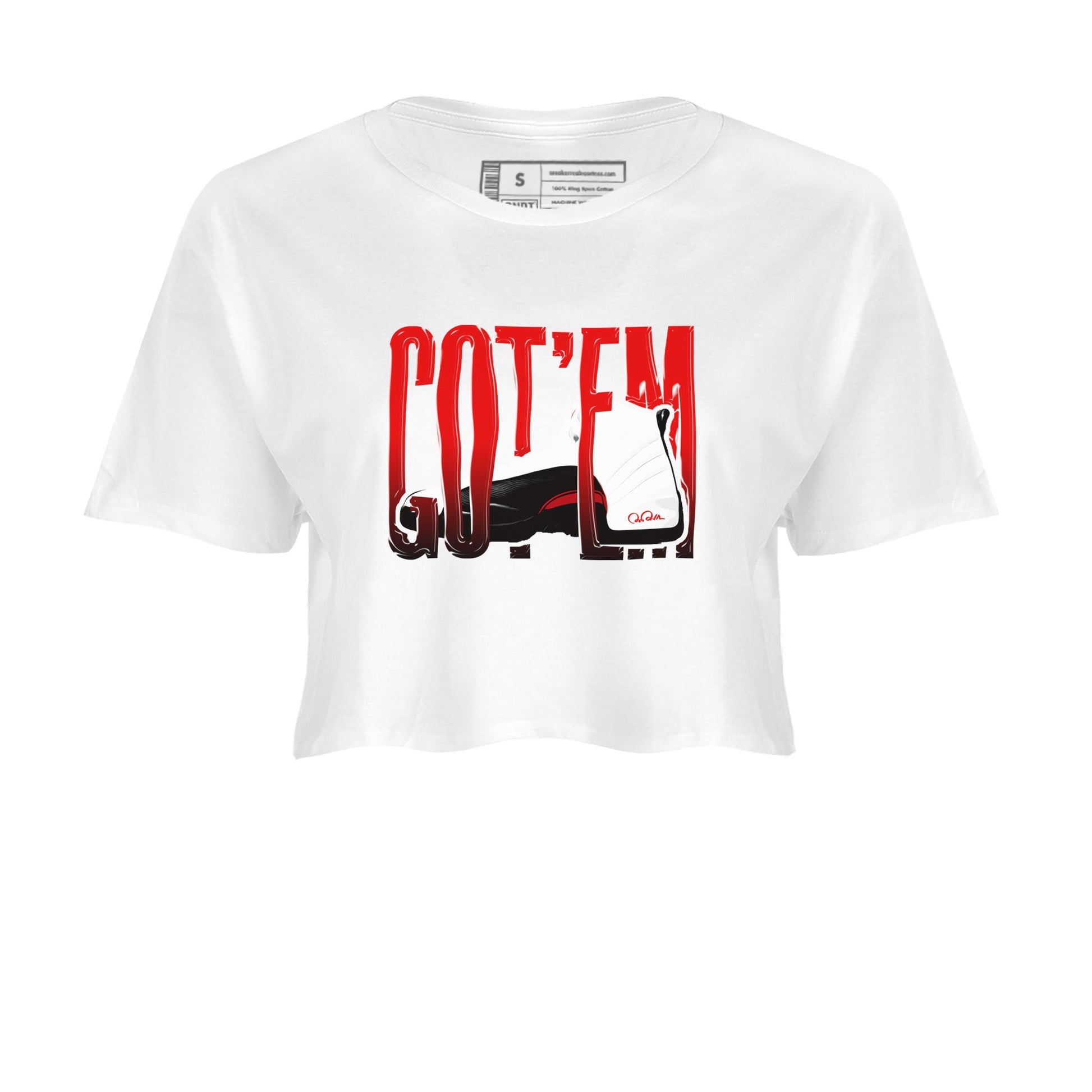 12s Taxi Flip shirts to match jordans Wiggling Gotem sneaker match tees Air Jordan 12 Taxi Flip SNRT Sneaker Tees streetwear brand White 2 crop tee