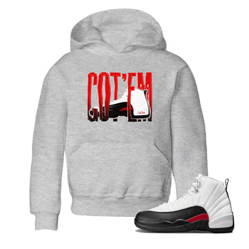 12s Taxi Flip shirts to match jordans Wiggling Gotem sneaker match tees Air Jordan 12 Taxi Flip SNRT Sneaker Tees streetwear brand Baby and Youth Heather Grey 1 cotton tee