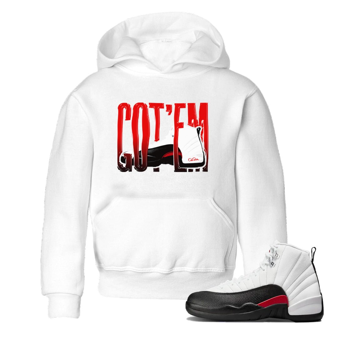 12s Taxi Flip shirts to match jordans Wiggling Gotem sneaker match tees Air Jordan 12 Taxi Flip SNRT Sneaker Tees streetwear brand Baby and Youth White 1 cotton tee