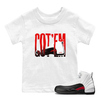12s Taxi Flip shirts to match jordans Wiggling Gotem sneaker match tees Air Jordan 12 Taxi Flip SNRT Sneaker Tees streetwear brand Baby and Youth White 1 cotton tee