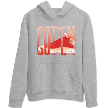 13s Dune Red shirts to match jordans Wiggling Gotem sneaker match tees Air Jordan 13 Dune Red SNRT Sneaker Tees streetwear brand Heather Grey 2 unisex cotton tee