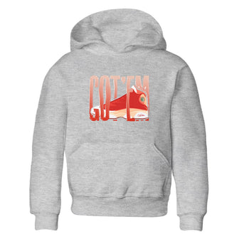 13s Dune Red shirts to match jordans Wiggling Gotem sneaker match tees Air Jordan 13 Dune Red SNRT Sneaker Tees streetwear brand Baby and Youth Heather Grey 2 cotton tee