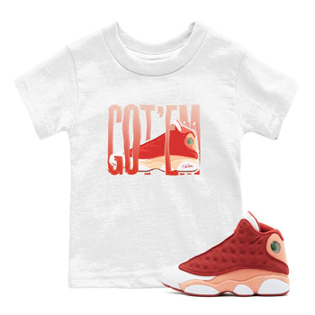 13s Dune Red shirts to match jordans Wiggling Gotem sneaker match tees Air Jordan 13 Dune Red SNRT Sneaker Tees streetwear brand Baby and Youth White 1 cotton tee