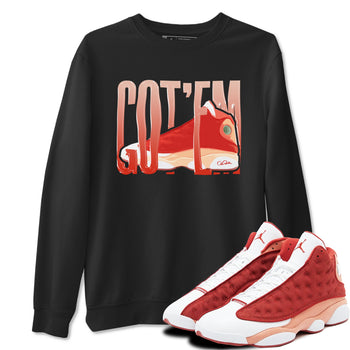 13s Dune Red shirts to match jordans Wiggling Gotem sneaker match tees Air Jordan 13 Dune Red SNRT Sneaker Tees streetwear brand Black 1 unisex cotton tee