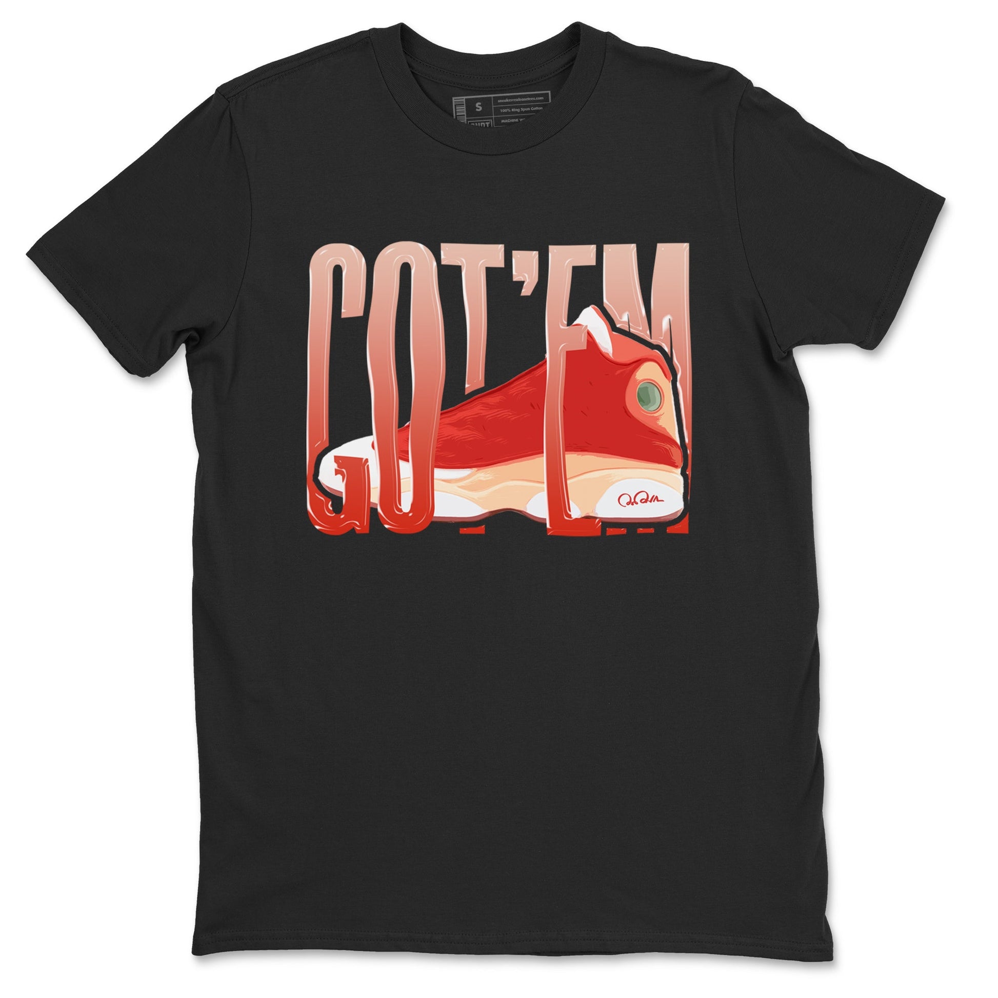 13s Dune Red shirts to match jordans Wiggling Gotem sneaker match tees Air Jordan 13 Dune Red SNRT Sneaker Tees streetwear brand Black 2 unisex cotton tee