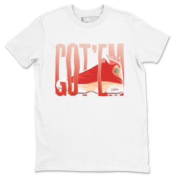 13s Dune Red shirts to match jordans Wiggling Gotem sneaker match tees Air Jordan 13 Dune Red SNRT Sneaker Tees streetwear brand White 2 unisex cotton tee