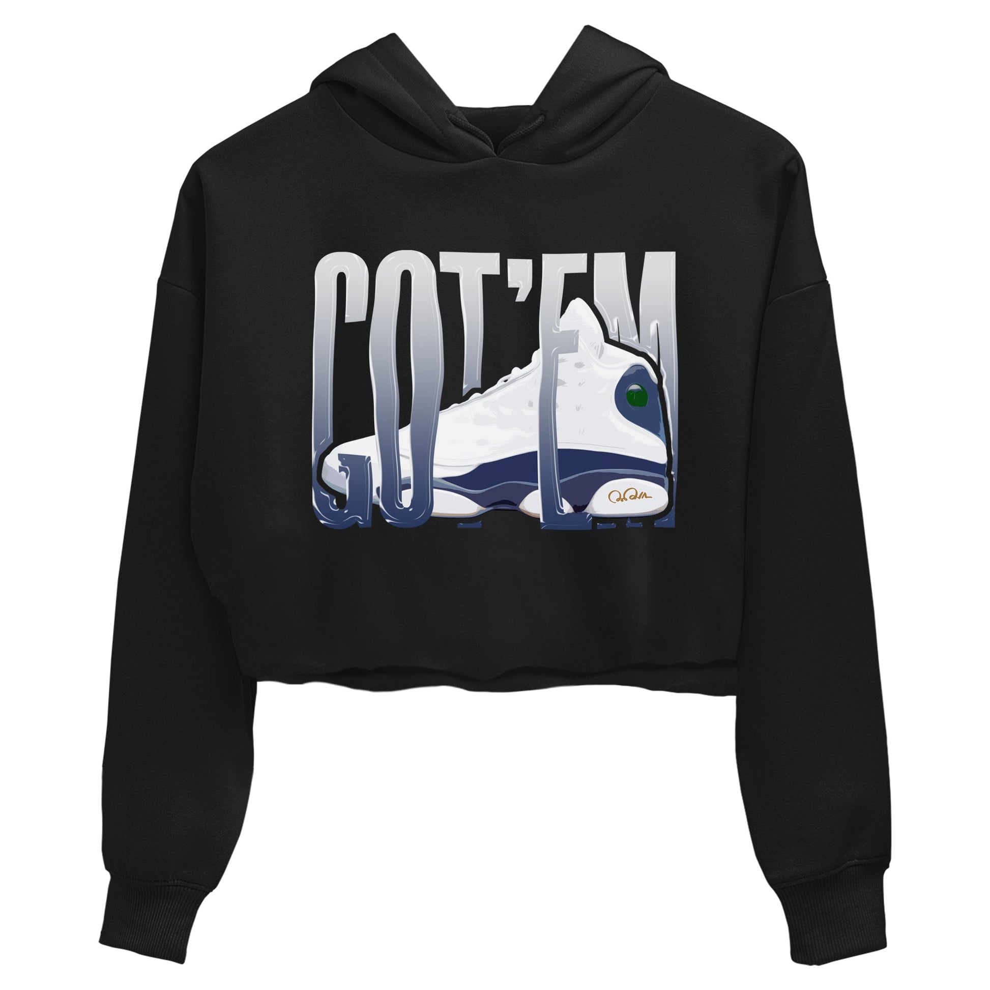 13s Midnight Navy shirts to match jordans Wiggling Gotem sneaker match tees Air Jordan 13 Midnight Navy match shoes to clothes SNRT Sneaker Tees unisex cotton Black 2 crop tee