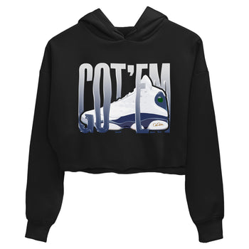 13s Midnight Navy shirts to match jordans Wiggling Gotem sneaker match tees Air Jordan 13 Midnight Navy match shoes to clothes SNRT Sneaker Tees unisex cotton Black 2 crop tee