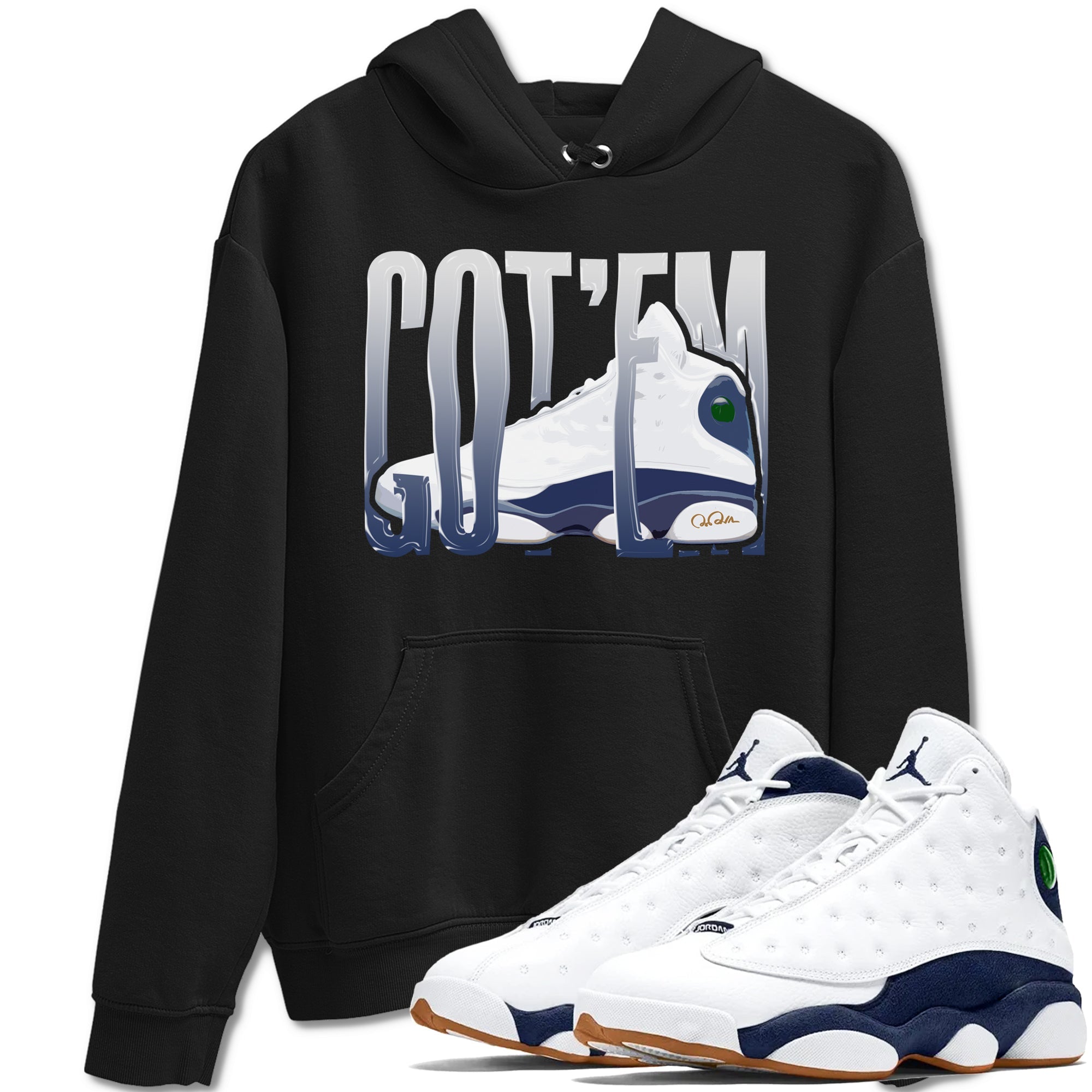 13s Midnight Navy shirts to match jordans Wiggling Gotem sneaker match tees Air Jordan 13 Midnight Navy match shoes to clothes SNRT Sneaker Tees unisex cotton Black 1 shirts