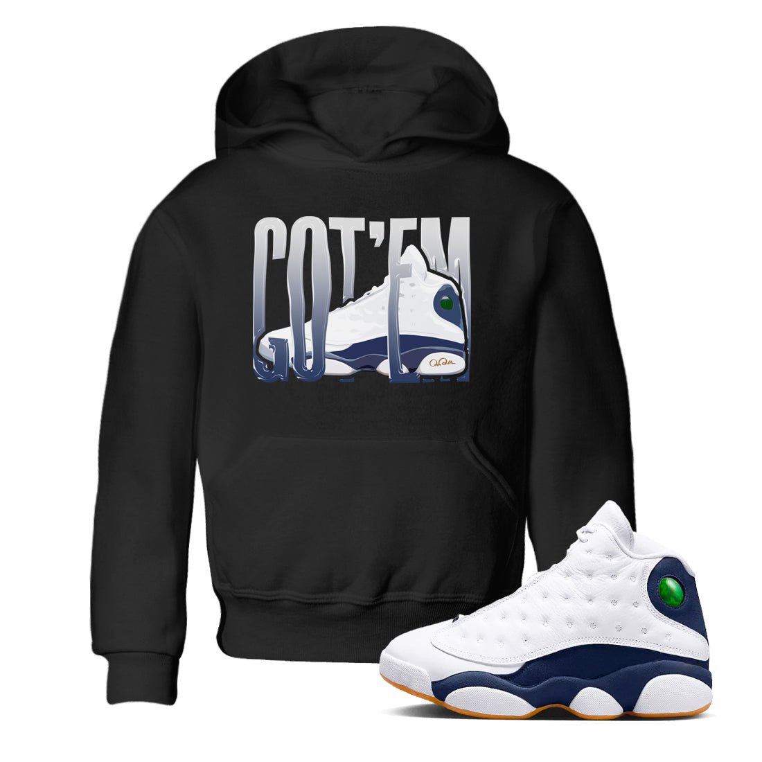 13s Midnight Navy shirts to match jordans Wiggling Gotem sneaker match tees Air Jordan 13 Midnight Navy match shoes to clothes SNRT Sneaker Tees Youth Baby Black 1 tee