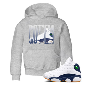 13s Midnight Navy shirts to match jordans Wiggling Gotem sneaker match tees Air Jordan 13 Midnight Navy match shoes to clothes SNRT Sneaker Tees Youth Baby Heather Grey 1 tee