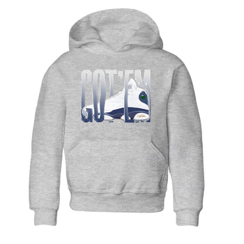13s Midnight Navy shirts to match jordans Wiggling Gotem sneaker match tees Air Jordan 13 Midnight Navy match shoes to clothes SNRT Sneaker Tees Youth Baby Heather Grey 2 tee