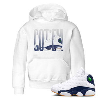 13s Midnight Navy shirts to match jordans Wiggling Gotem sneaker match tees Air Jordan 13 Midnight Navy match shoes to clothes SNRT Sneaker Tees Youth Baby White 1 tee