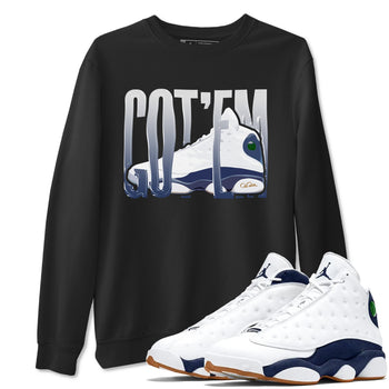 13s Midnight Navy shirts to match jordans Wiggling Gotem sneaker match tees Air Jordan 13 Midnight Navy match shoes to clothes SNRT Sneaker Tees unisex cotton Black 1 shirts