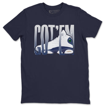 13s Midnight Navy shirts to match jordans Wiggling Gotem sneaker match tees Air Jordan 13 Midnight Navy match shoes to clothes SNRT Sneaker Tees unisex cotton Navy 2 shirts