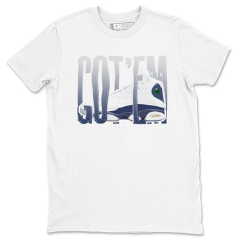 13s Midnight Navy shirts to match jordans Wiggling Gotem sneaker match tees Air Jordan 13 Midnight Navy match shoes to clothes SNRT Sneaker Tees unisex cotton White 2 shirts